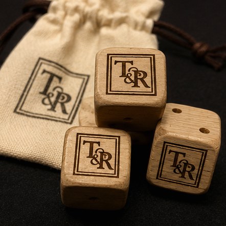 Engraved Wooden Dice